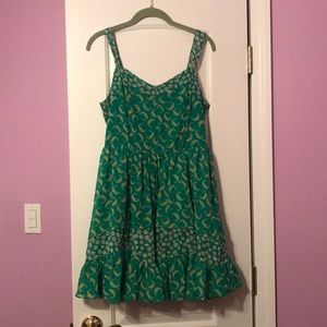 Lauren Conrad green sleeveless dress 12 large
